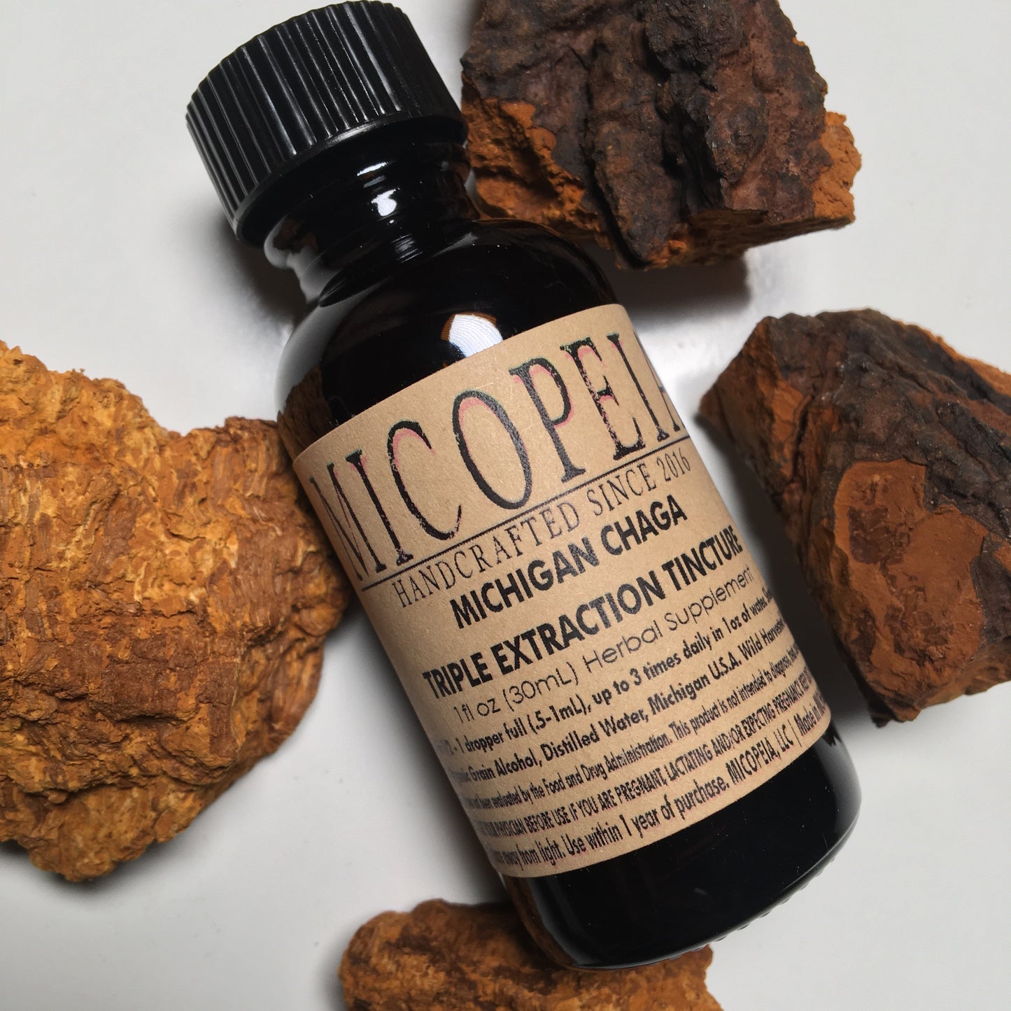 Michigan Chaga Mushroom TRIPLE Extraction Tincture
