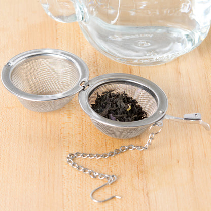 Tea Ball Infuser & Strainer with Chain Hook - Easy Brewing for Perfect Tea